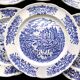 6 Vintage Pyroplan BP Advertising Porcelain Dinner Plates