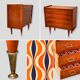 Commode vintage teck vernis 1970