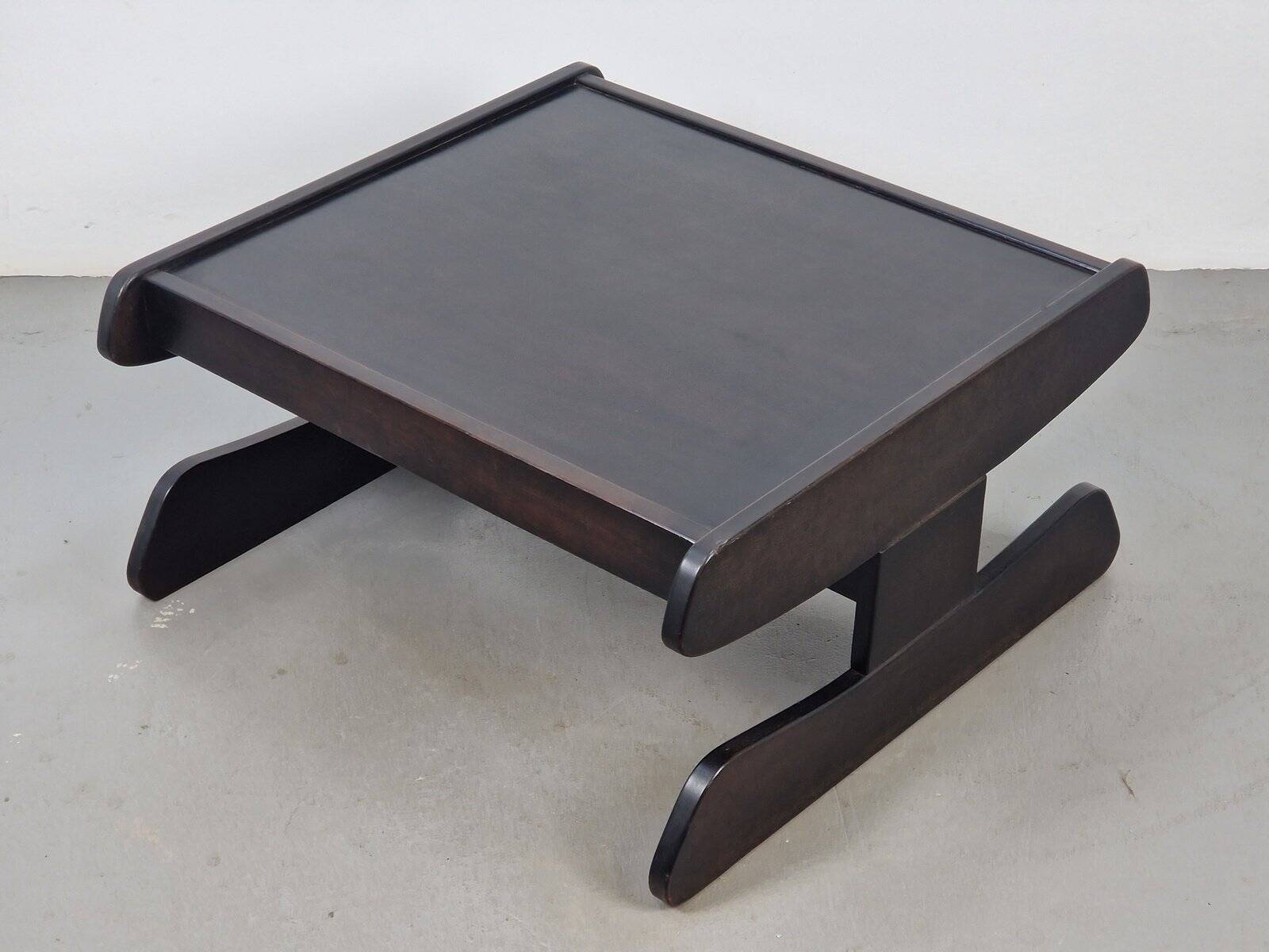 Postmodern Architectural Wooden Coffee Table, Germany, 1970s