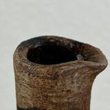 Brutalist vintage studio pottery vase carafe by Gerhard Liebenthron, 1970s.