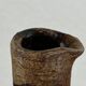 Brutalist vintage studio pottery vase carafe by Gerhard Liebenthron, 1970s.