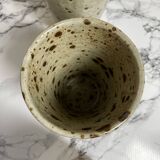 Beige pyrite stoneware mugs