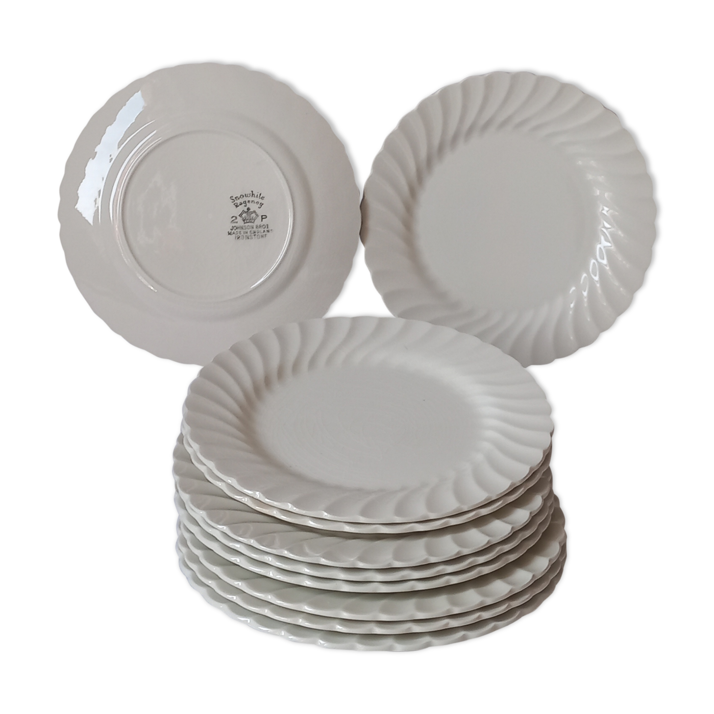 Regency Johnson Bros snowhite plates
