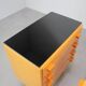 1960s František Mezulaník Mid-Century Maple Nightstands with Black and White Glass