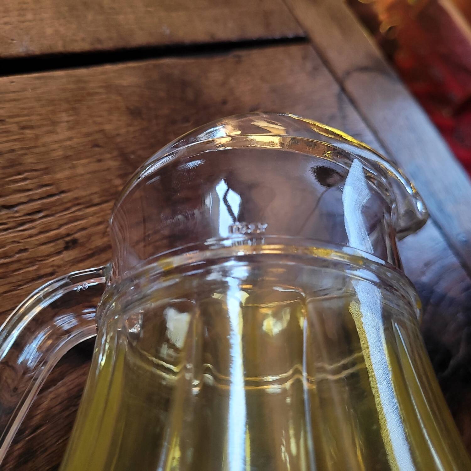 Italian molded glass pitcher – 1980s-90s