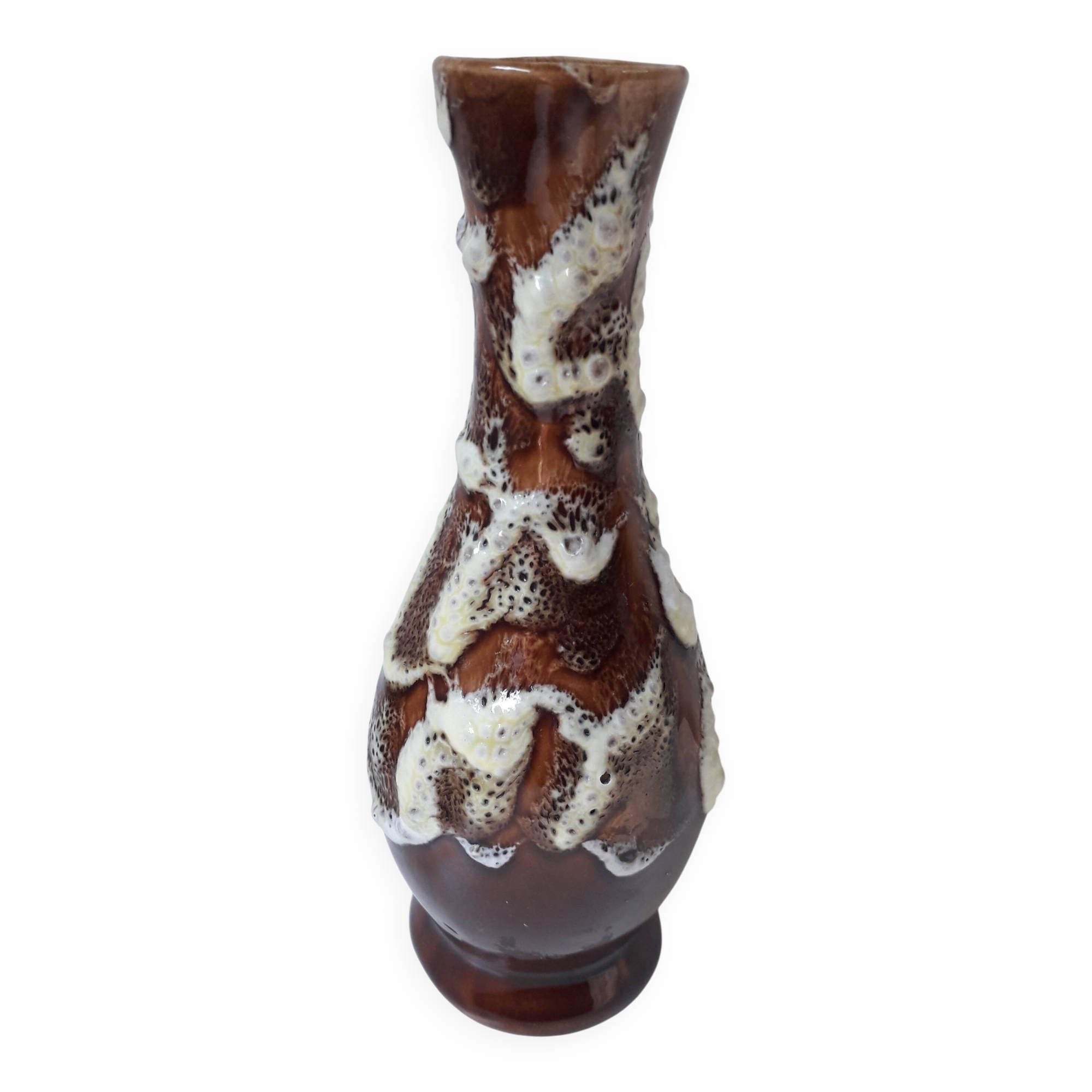 Fat Lava Pottery Vase Ocean Rock