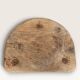 Tripod half-moon stool in solid oak, 1950