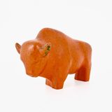 Ceramic bull by Kurt Tschörner for Ruscha, 1960s
