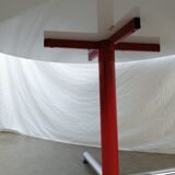 Foot table in chrome cross Souvignet design, made in France 1980