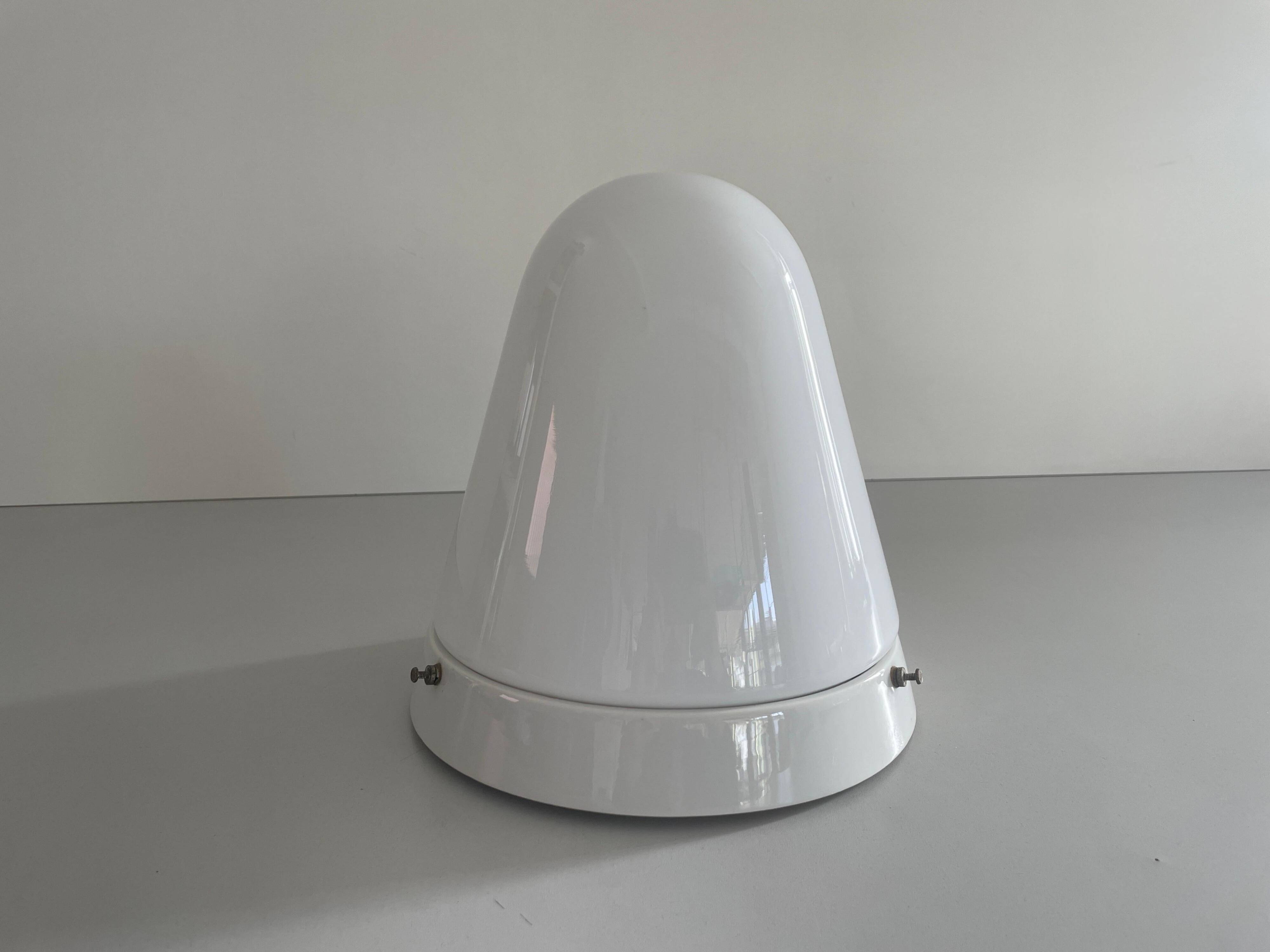 Flush-mounted Art Deco ceiling light with ceramic base, 1940s, Germany