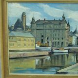 Hjalmar Larsson(1881-1960), Stockholm Cityscape, 1940, Oil Painting