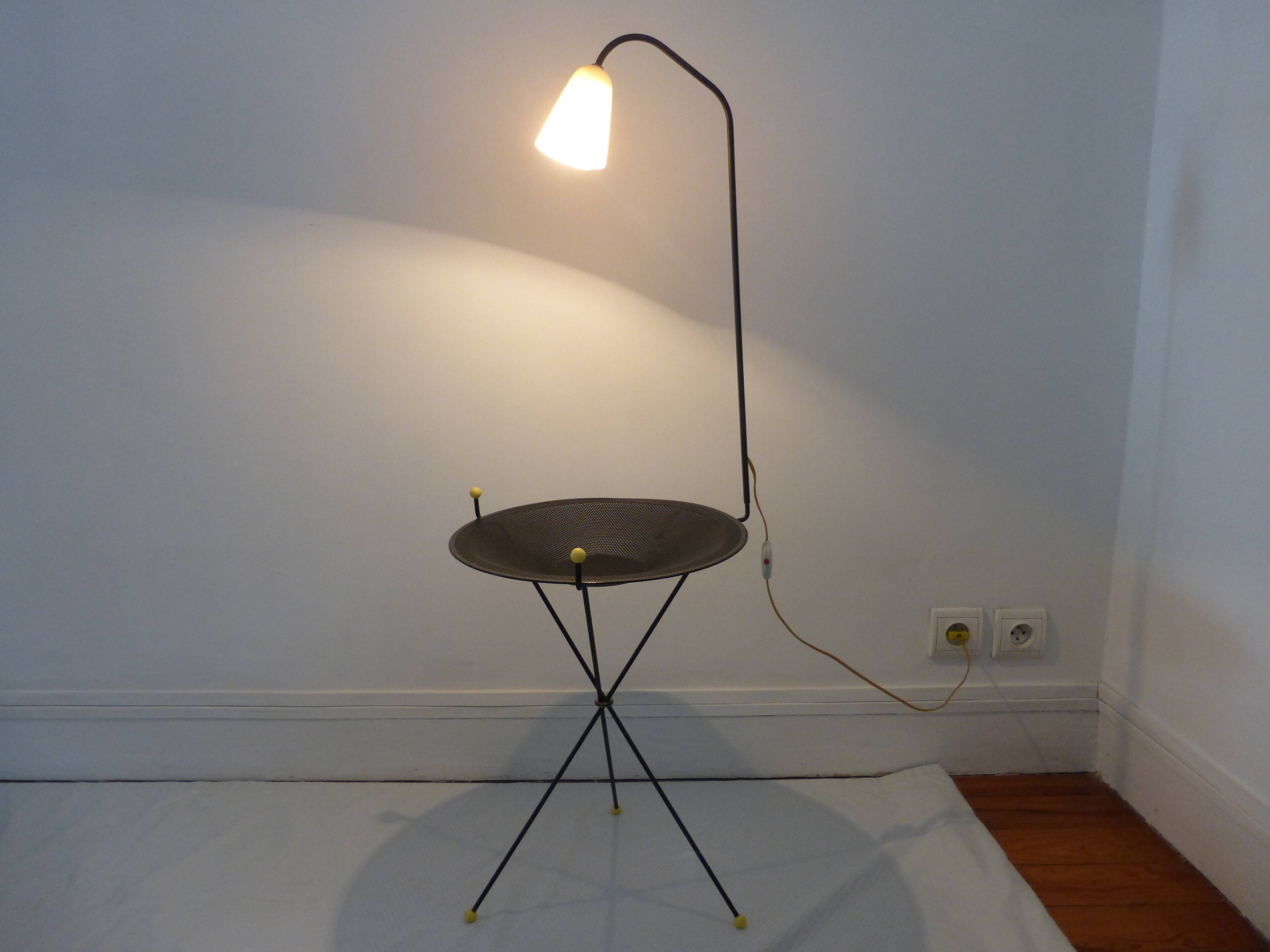 Side table with lamp,1950s