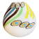 Milky-White Murano Glass Style Table Lamp Featuring a Multicoloured Reeds Vase