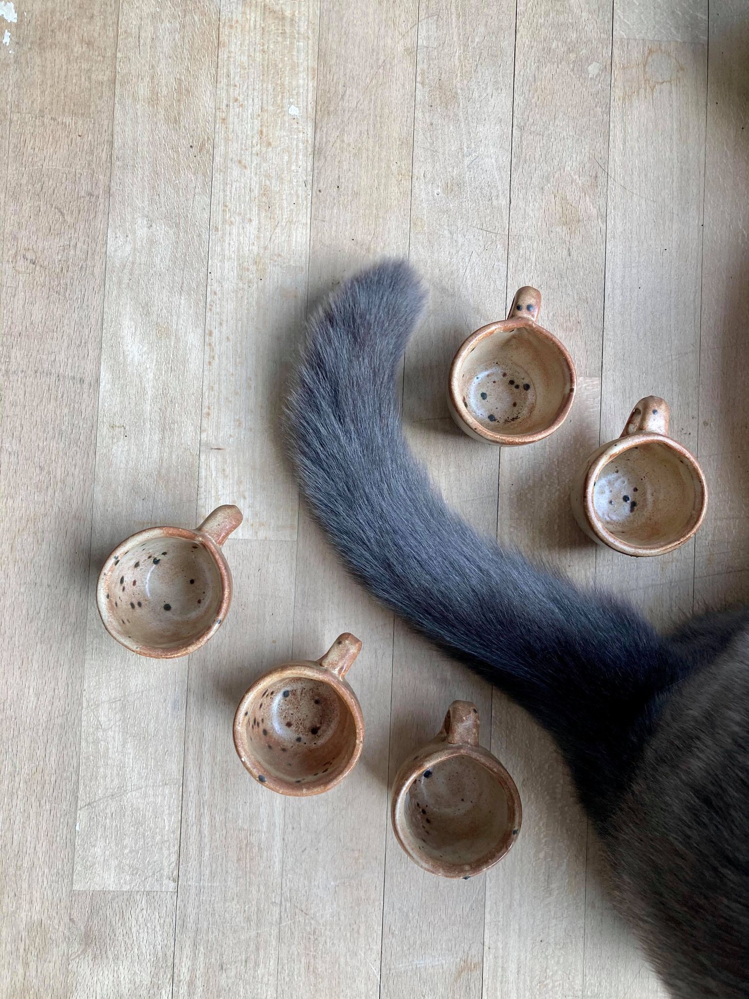 Lot of 5 cups sandstone