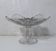 footed plate compote dish in molded glass