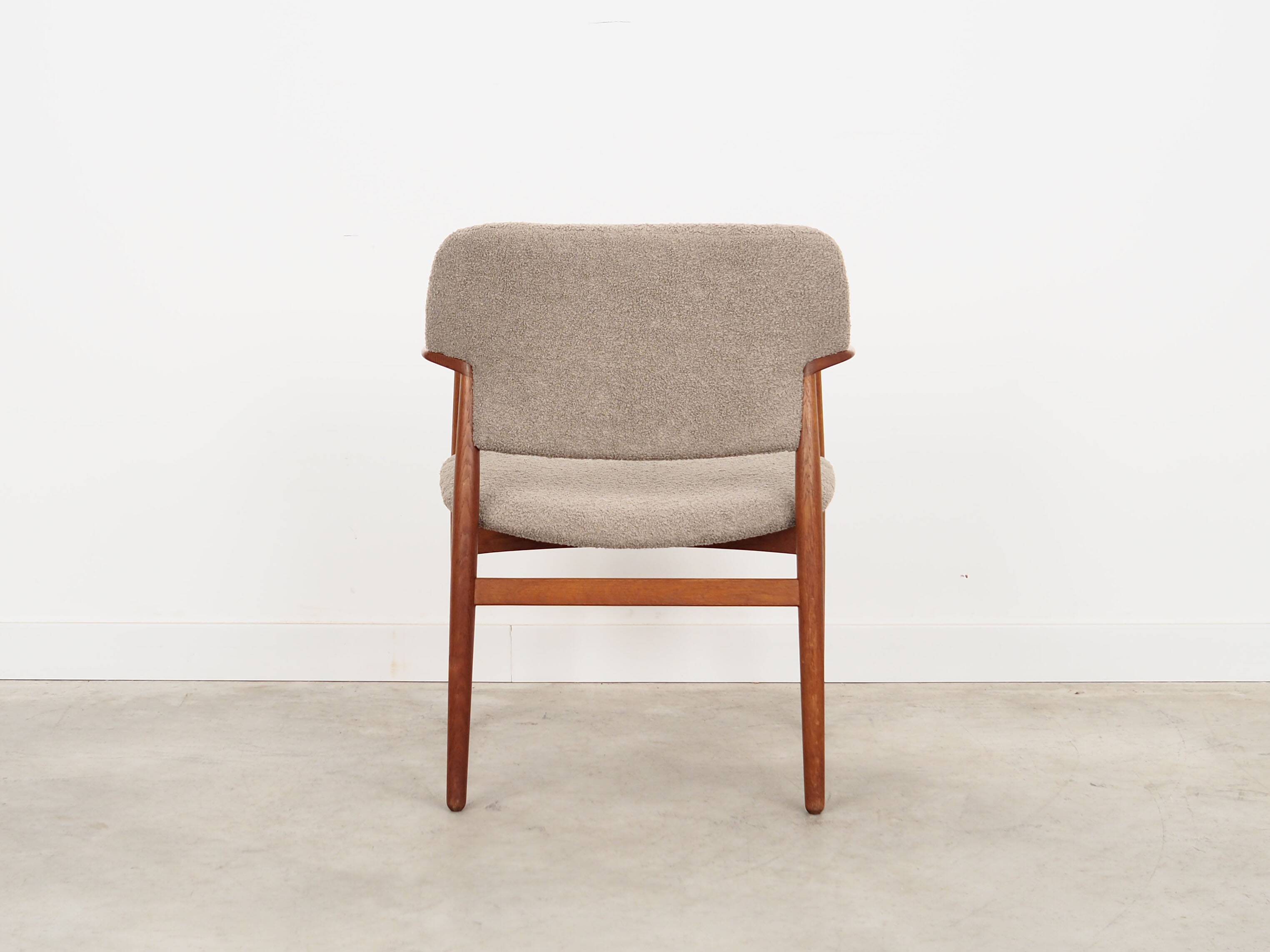Oak armchair, Danish design, 1960s, designer: Ejner Larsen & Aksel Bender Madsen, production: Fritz