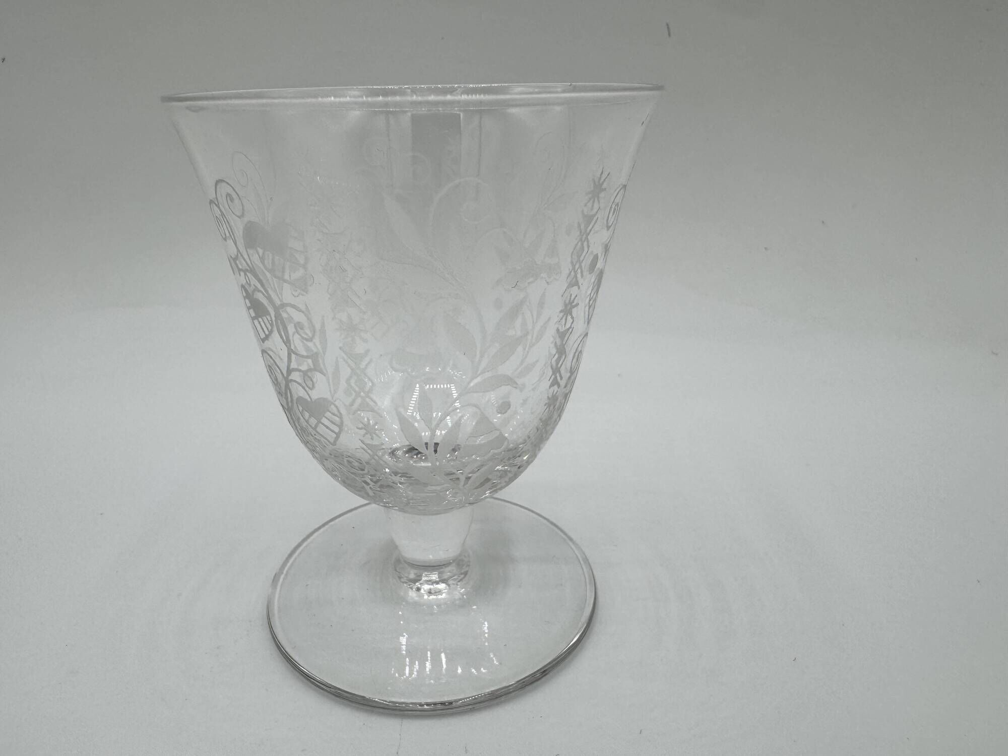 Set of 5 white wine glasses - Baccarat Crystal – Argentina model, 1940