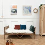 Vintage rattan bed from the 50s and 60s