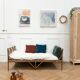 Vintage rattan bed from the 50s and 60s