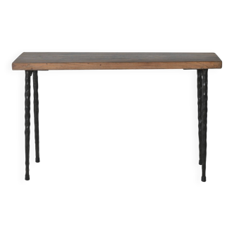 Haidong - Console fine with an antique elm top and iron legs no. 1