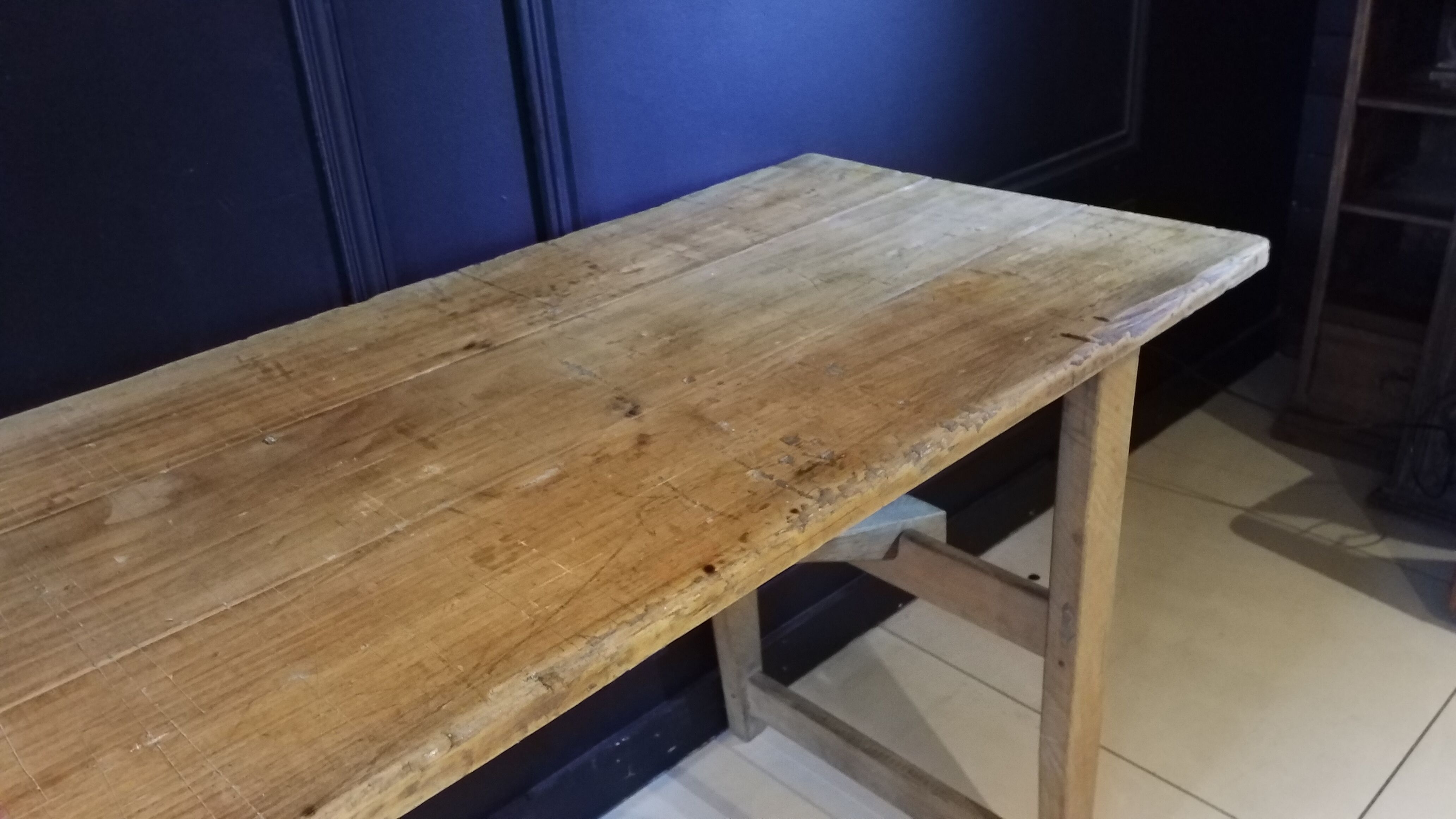 Folding brewery table