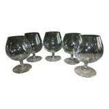 5 verres a cognac, verre