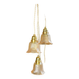 Vintage tulip lamps in customizable iridescent glass