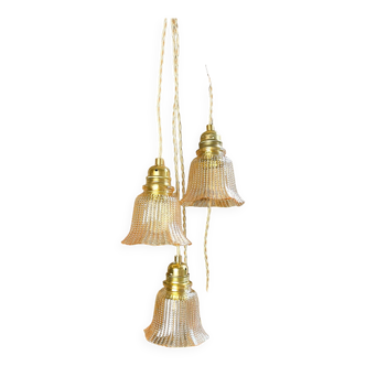 Vintage tulip lamps in customizable iridescent glass