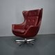 Leather swivel armchair from Up Závody , 1960s