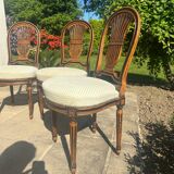 Antique Louis XVI style chair – lyre back, handcrafted upholstery