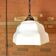 Art Deco white glass hanging lamp