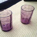 5 Verres gobelet à liqueur anciens  Décor gravé