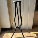 Napoleon III Empire period stool in blackened wood.