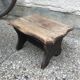 Tabouret marche pieds en bois ancien
