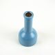 Wooden candlestick with blue enamel accent, Danish design from the 1970s,