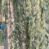 Watercolor landscape signed and dated 1973
