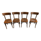 Suite of 4 Thonet bistro chairs, 1960s