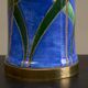 'Reed' table lamp in pottery and brass, mid-century style, 1960.