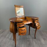 Coiffeuse de style Louis XV marquetée, XXe siècle