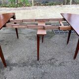 19th-century wooden extendable console table with 3 extensions.