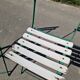 Set of 4 folding wrought iron bistro chairs