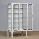 Vintage Glass & Iron Medical Cabinet, 1970s