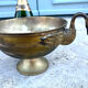 Swan Ice Bucket Brass French Vintage Footed Barware