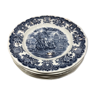 Service 6 assiettes plates Enoch Wedgwood