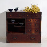 Ancient Japanese choba-dansu in cedar wood, Meiji/Taishō period (circa 1890-1920) #45