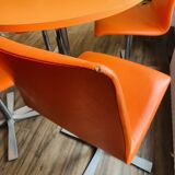 Table + 4 seventies chairs in superb condition NF 🇫🇷