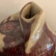 Vase soliflore français Lucette Pillet en grès rouge sang de boeuf, 1980