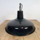 Industrial French Black Enamel Factory Pendant Lamp, 1960s