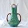 Antique 19th century Art Nouveau slip vase with pansy flowers