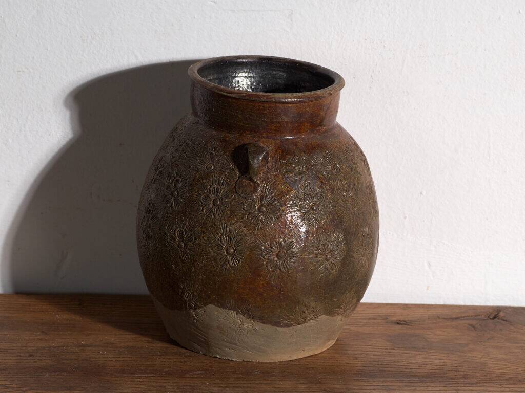 Ancient Chinese glazed stoneware vase – China, circa 1900